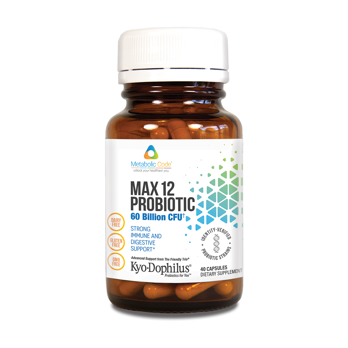 Metabolic Code MAX 12 Probiotic, 40 Caps Metabolic Elite